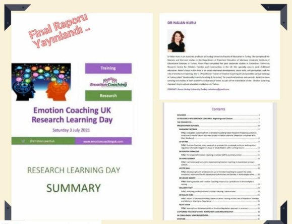 Emotion Coaching İngiltere Enstitüsü Araştırma & Öğrenme Günü Final Raporu Yayınlandı...