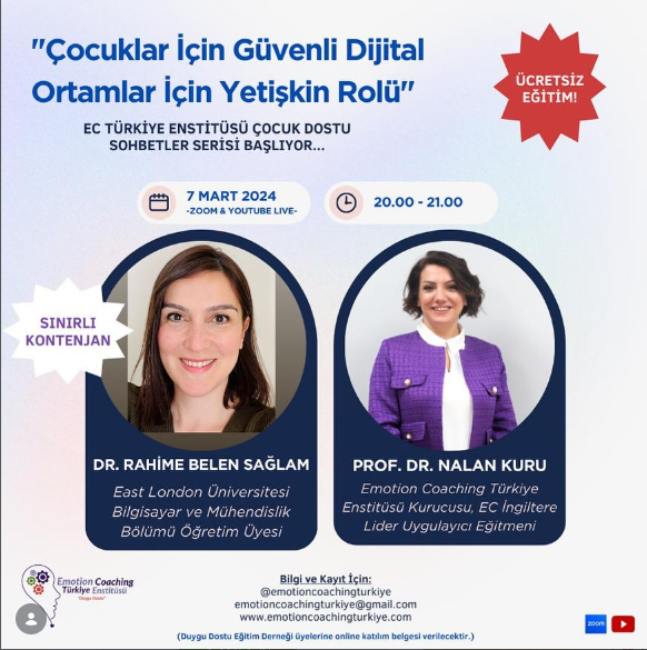 Çocuklar İçin Güvenli Dijital Ortamlar İçin Yetişkin Rolü- Çocuk Dostu Sohbetler