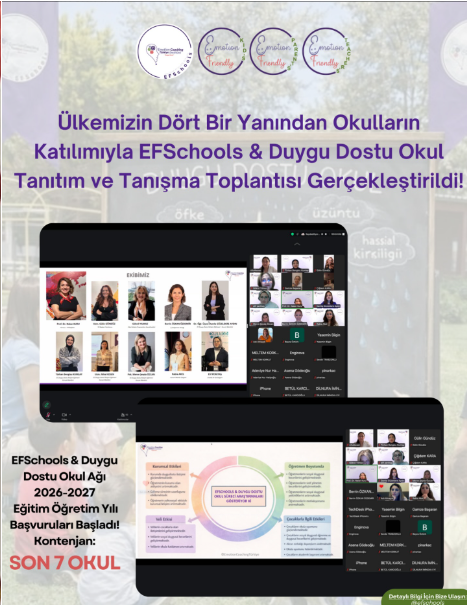 Ülkemizin Dört Bir Yanından Okulların Katılımıyla EFSchools & Duygu Dostu Okul Tanıtım Toplantısı Gerçekleştirildi