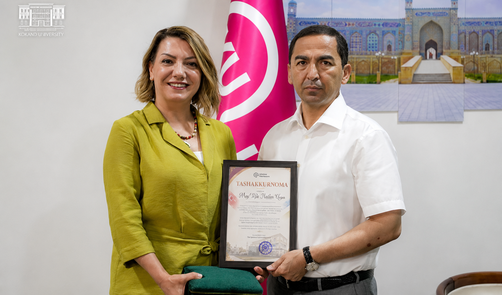 Özbekistan Kokand Üniversitesi’nin Nazik Davetiyle Gerçekleştirdiğimiz ve Büyük İlgiyle Karşılanan Seminerimizin Ardından, Kokand Üniversitesi Rektörü Sayın Gʻofurjon Zaxidov ile Verimli Bir Görüşme Gerçekleştirdik