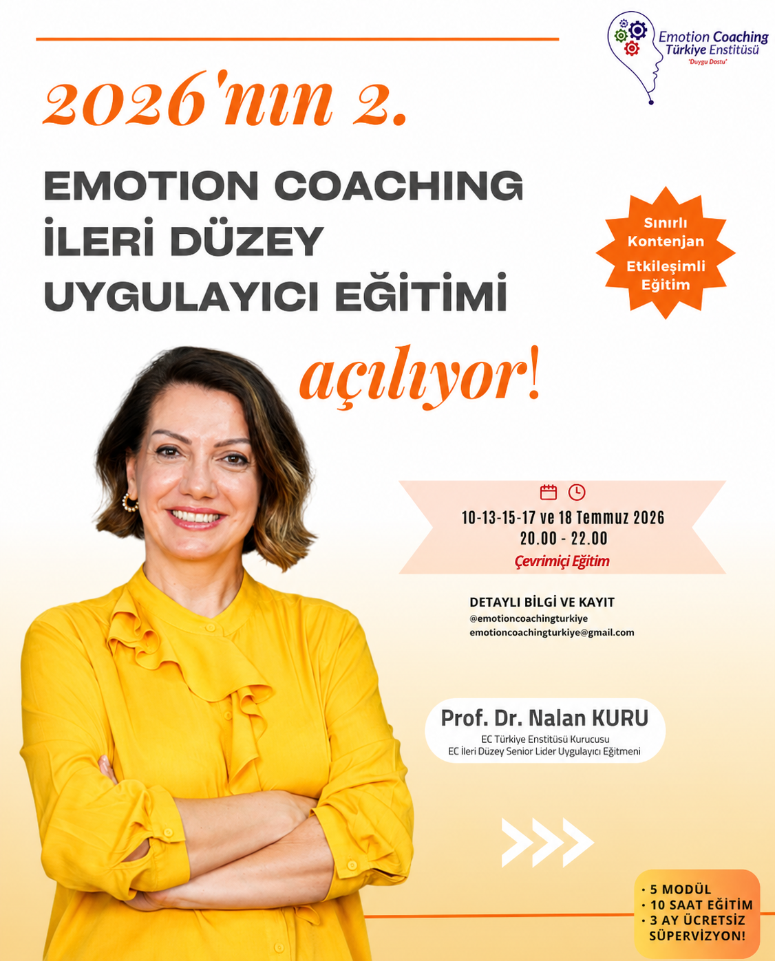 Yılda Yalnızca 3 Defa Açılan, 2026’nın 2. EC İleri Düzey Uygulayıcı Eğitimi açılıyor!